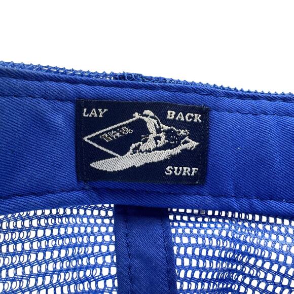 SuperDry Trucker Hat Mesh Snapback OSFM Royal Blue White Red Logo Y2K Style - Picture 7 of 9